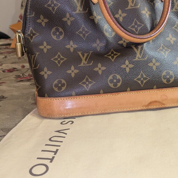 Louis Vuitton Alma PM Monogram Canvas Leather Hand Bag Authentic Vintage - Picture 12 of 16
